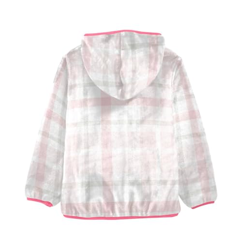 GuoChe Buffalo Plaid Scotland Pink Fleece Jacket Toddler Boy2