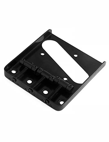 Bogart Guitar Bridge Tailpiece 3 Pcs Zinc Saddles Bridge For Vintage Tele Telecaster Style Electric Guitar Parts Top Or Bottom Load Ashtray Style Black. #TOP5