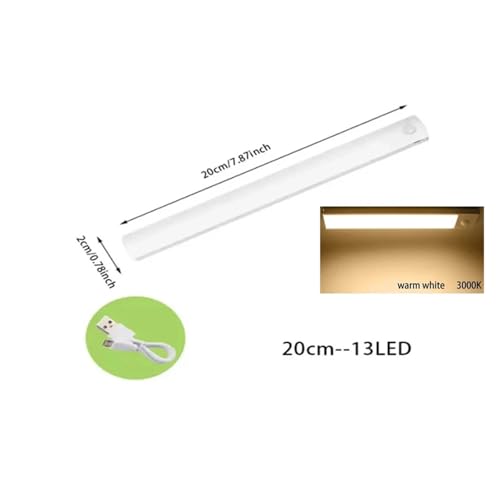 Iluminación funciona con pilas recargables y sensor, luces cálidas de 200mm para cocina 2