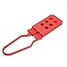 Safety Lock Hasp 6 Holes Electrical Insulation Latch Nylon Tag Out Locking Hasp Industry Chemical Electricity Red
