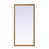 Elegant Kitchen and Bath Noah Rectangle Wood Mirror 72 X 36 in Linen Oak