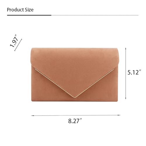 Image of Evening Bags Women Clutch Purse Small Cute Classic Envelop Crossbody Handbag for Formal Wedding Party with Detachable Chain