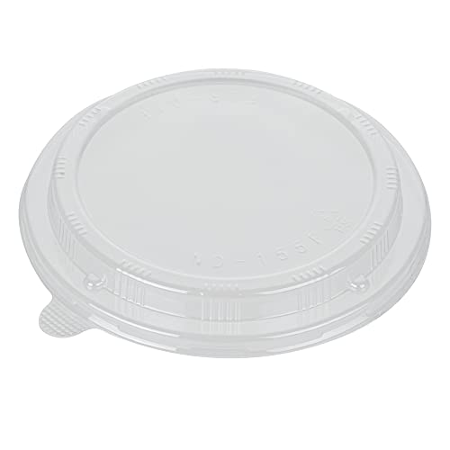 Restaurantware Clear Lids, Fits 16/34 oz Round Poplar Containers, 100 Ct