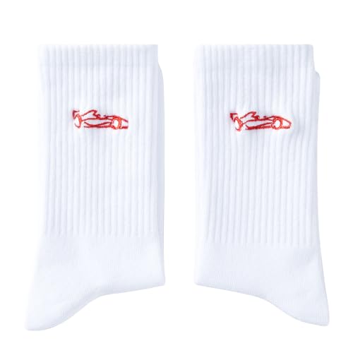 RF&CM Geburtstagsgeschenk für F1-Rennwagenfans Socken mit F1-Rennwagen-Stickerei Geschenk für F1-Liebhaber Geschenk für Freundin Liebhaber-Socken Gfit zum Geburtstag