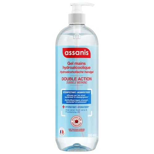 Assanis gel mains hydroalcoolique double action 980ml