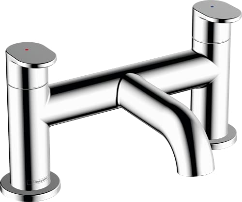 hansgrohe Vernis Blend 2-hole rim mounted bath mixer, chrome, 71442000, exposed installation