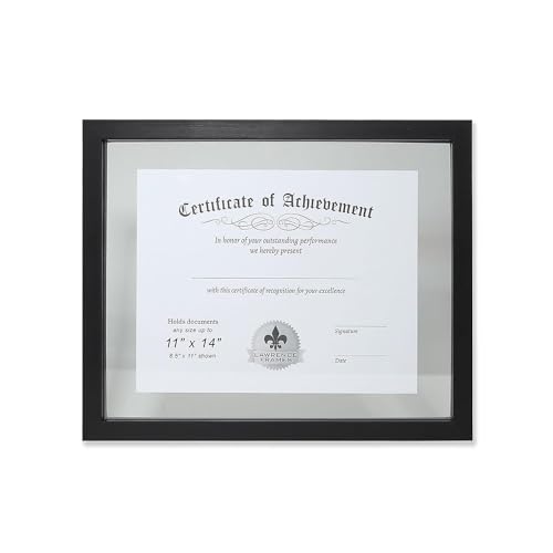 Lawrence Frames Multi Use Float Document Frame, Black, 11x14
