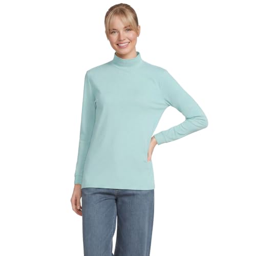 Image of Lands' End Women's Cotton Mock Turtleneck