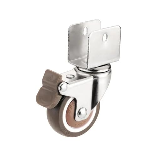 Roulette meuble anti rayure pour sol fragile étrier U 22mm silencieux