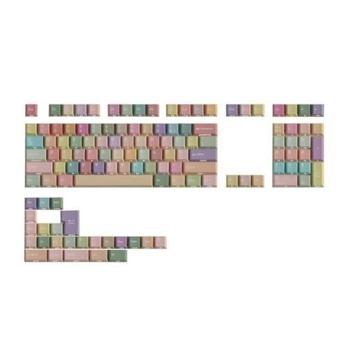 Keycaps PBT anti reflets à éclairage de côté pour clavier mécanique ISO F75 allemand