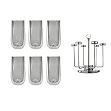 SGSG Kaffeebecher, Teetasse, nordisches Doppelschicht-Glasset, Wohnzimmer, Zuhause, Trinkbecher, Bar, Trinkbecher, einfache Fruchtteetasse, die erste Wahl für Familienessen, EIN Must-Have-Set aus