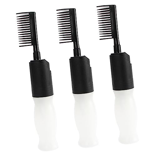 Ipetboom 3pcs Hair Dyeing Bottles Root Comb Applicator Bottle for Hair Dye Oil Dispenser