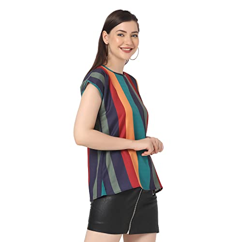 Image of Leriya Fashion Women's Casual Top Shirts Print T-Shirts Basic Summer Women Tops