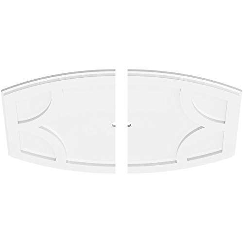 Image of Ekena Millwork CMP30X20KY2-01000 Kailey Architectural Grade PVC Contemporary, Two Piece Urethane Ceiling Medallions 30 inchW x 20 inchH x 1 inchID x 16 1 /4 inchC x 1 inchP