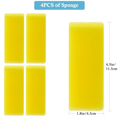 Image of 4PCS Replacement Aquarium Filter Sponge for 10W-130GPH Aquarium Filter, Aquarium Biochemical Sponges for Replacement
