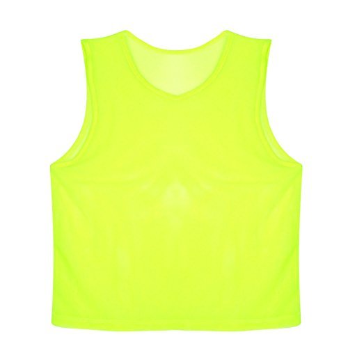 VGEBY Lot de 12 gilets de sport pour adultes Chasuble Veste d'entraînement en maille respirante pour football, basket-ball, rugby