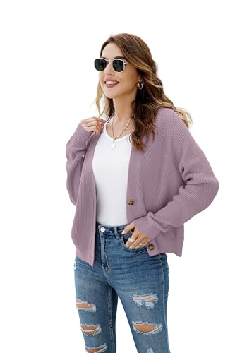 Image of TASAMO Womens Cardigan Sweaters 2026 Fall Cropped Lightweight Sweater