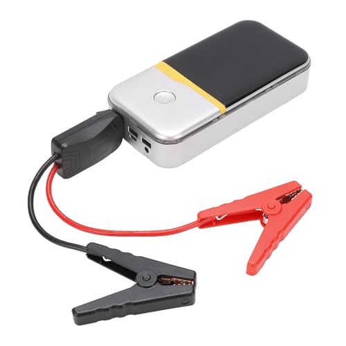 ERYUE Démarreur de Saut Portable 600A, Booster de Batterie Voiture avec Ports USB, écran LCD pour éclairage D'urgence, Plastique Métallique