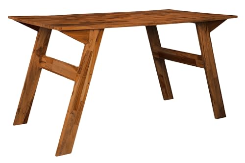 Image of Foldable Multi-Purpose Teakwood Table - Lightweight, Durable, Natural Wood Finish, Compact, Indoor Outdoor Dining Table, Work Desk, Coffee Table, Easy to Assemble, Space Saving - Walnut - Dawnriser