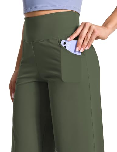 Image of BUBBLELIME Women High Waist Wide Legs Yoga Pants Loose Sweatpants Pockets | 29 inch /31 inch /33 inch /35 inch /37 inchInseam,2 Styles / Dress /Basic,Lounge,Comfy,Stretch Casual Work