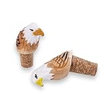 Handgefertigtes Holz-Korkspielzeug mit Tierfiguren, 10-teilig, aus Deutschland (Adler)