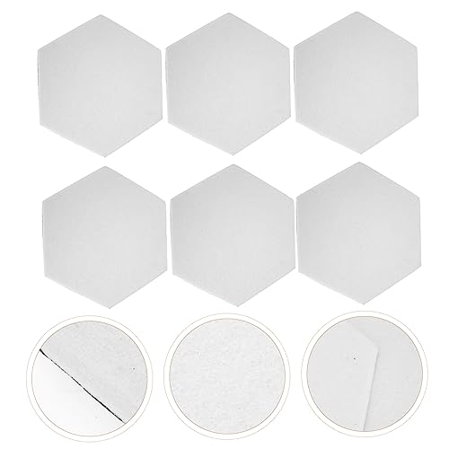 Paneles acústicos absorbentes de sonido Holibanna 6pcs de fibra de poliéster autoadhesivos de reducción de ruido para casa, oficina, estudio y aula miniatura 4