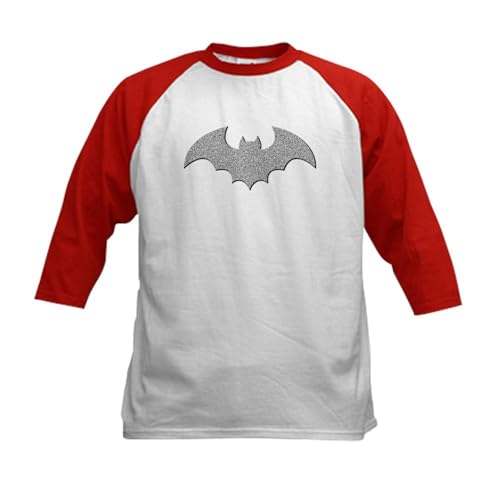 CafePress Silver Glittery Bat Kids Baseball T Shirt Kids Cotton Baseball Jersey, 3/4 Raglan Sleeve Shirt
