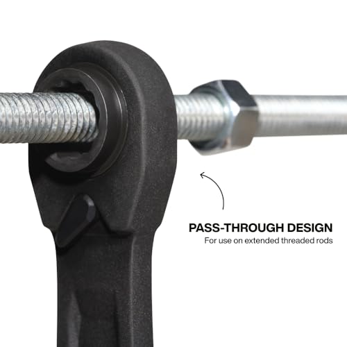 Image of KLEIN TOOLS 68216M 4-in-1 Reversible Ratchet Wrenches Set, 2-Piece, Eight Metric Hex Sizes, 8mm x 10mm, 12mm x 13mm, 14mm x 15mm, and 17mm x 19mm Box Wrench Set, 90-Tooth Ratchet, Pass-Through Design