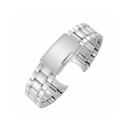 Bracelet montre 22mm acier inoxydable courbe maille étanche homme