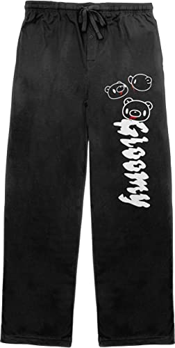 Bioworld Gloomy Bear Triple Title Men's Black Drawstring Sleep Pajama Pants
