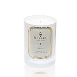 Harlem Candle Company Lenox Luxury Candle, 12 oz White Glass Jar, Double Wick, Soy Wax, Gift Box, Or