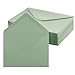 Briefumschläge, 50 Stück Umschläge mit Nassklebung, 120 g/m² Briefumschlag Kuvert für Grußkarten, Hochzeit Einladung, Geburtstagskarten Briefkuvert (Grün, 13,3 x 18,3cm)