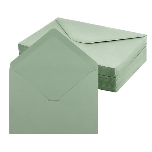 Briefumschläge, 50 Stück Umschläge mit Nassklebung, 120 g/m² Briefumschlag Kuvert für Grußkarten, Hochzeit Einladung, Geburtstagskarten Briefkuvert (Grün, 13,3 x 18,3cm)