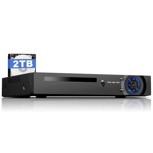 KERUI 8CH 4K PoE NVR Überwachungssystem Rekorder mit 2TB Festplatte für Überwachungskamera Aussen Innen, Überwachungstechnik Systeme Kompatibel 4K/2K/3MP/5MP/6MP/8MP/1080P HD PoE IP Kameras, 24/7 KERUI 8CH 4K PoE NVR Überwachungssystem Rekorder mit 2TB Festplatte für Überwachungskamera Aussen Innen, Überwachungstechnik Systeme Kompatibel 4K/2K/3MP/5MP/6MP/8MP/1080P HD PoE IP Kameras, 24/7