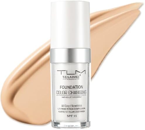 TLM Foundation Color Changing,Liquid Concealer Hides Wrinkles & Lines