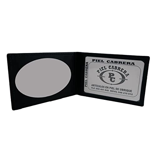 Piel Cabrera Cartera Porta Placa OVALADA Mod. 11 - NO
