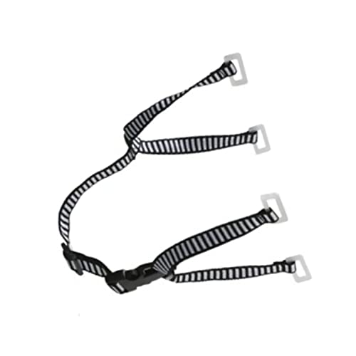 Chinstrap for Hard Hat Series, Hard Hat Chin Strap Y Shape 28cm Expandable Black White Color Blocking Universal with 4 Fixed Points