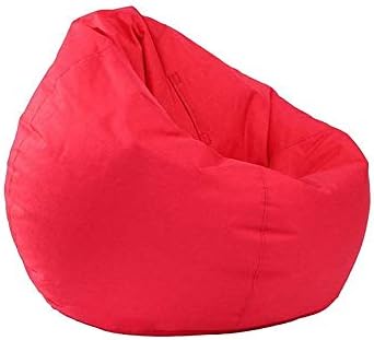 Inwinner Waterproof Removable Slip Bean Bag Chair Large Storage Bean Bag Lounger Sack Oxford Chair Cover for Kids,Teens and Adults (red)