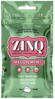 ZINQ Melonmint Chewing Gum 31.5gm - A Sugar Free Chewing Gum to counteract Bad Breath