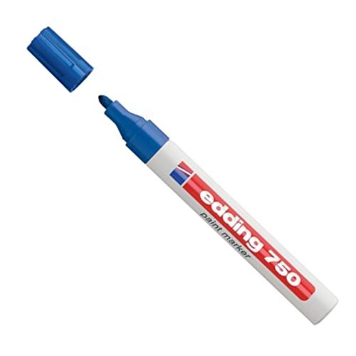 edding 750 Paint Marker Opaque Bullet Tip Blue 750-003 (10 Pack)