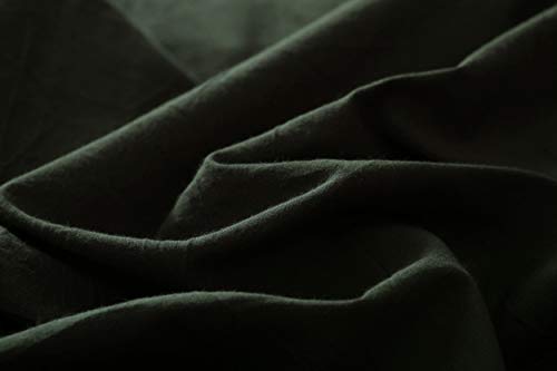 Image of F.Y.Dreams 100% Washed Cotton Duvet Cover for Weighted Blanket 60x80 inches with 16 Ties, Zipper on Long Side /Forrest Green /Just Duvet Cover