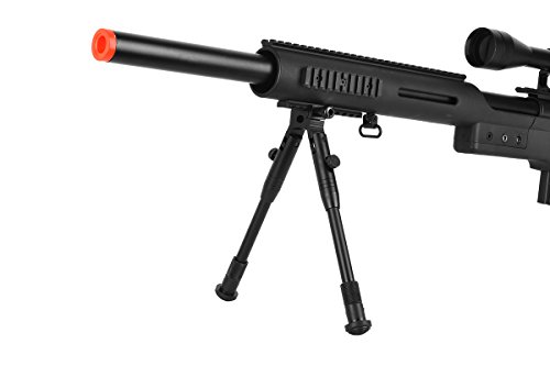 Well Mb4410Bab Full Metal Mb4410 Spring Sniper Rifle Airsoft Gun (Black/Scope & Bipod Package) #TOP6