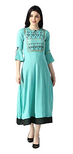 Image of OM SAI LATEST CREATION Women's Ruby Rayon Foil Printed Long Anarkali Kurti