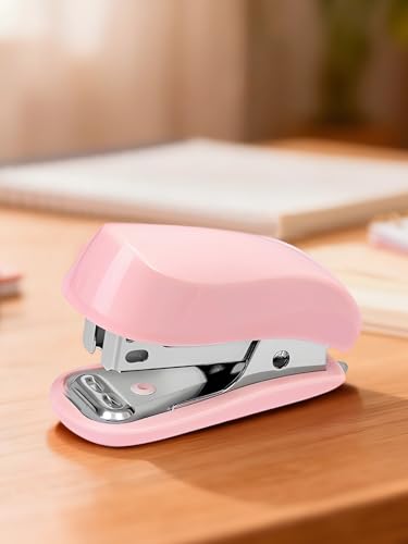 Deskium Mini Stapler: Small, Built-in Remover, 830 Included