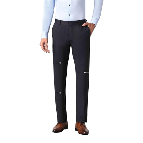 Image of blackberrys Mens 4 Pocket Solid Formal Trousers