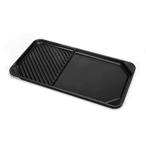 Image of All American 1930 - Ultimate 60 /40 Griddle with Ceramic Non-Stick Coating - Black Onyx - Durable & PFAS Free - Indoor Griddle for Easy Prep, Cooking, & Cleaning - Made in the USA