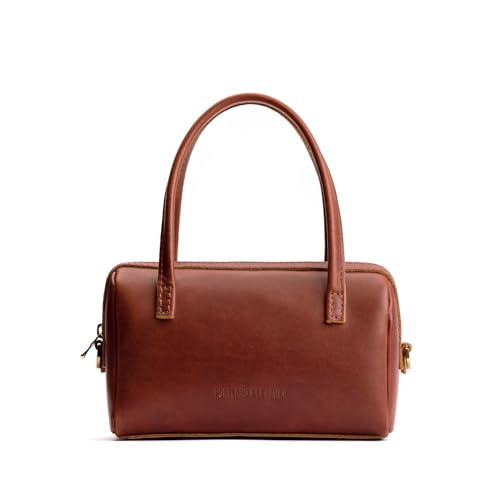 Portland Leather Goods Sloan Doctor Bag – Bolsa de couro feita à mão com os melhores couros de flor integral, Castanho, Small, Bolsa médica Sloan