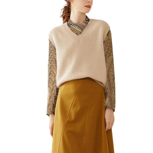 Suéter de punto de cachemira premium con cuello en V para lucir un estilo sofisticado en otoño