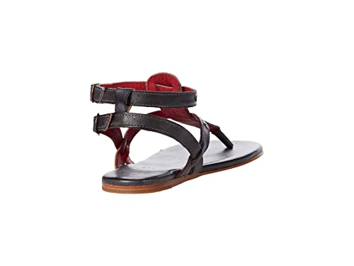 Bed|Stu Moon Womens Leather Sandal, Black Rustic, Size 9.5 #TOP4