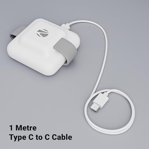 Image of Zebronics 3 in 1 Wireless Foldable Charging Pad, 23W Output, MagSafe Compatible, Fast Charging, Built-in Protection, FOD, 1m Type-C Cable, for iPhone 16 /15 /14 /13 /12 Series (MagBoost 20, Matt White)